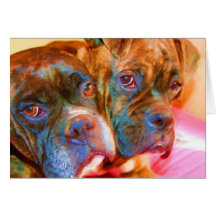 Boxer-Kunst-Gruß-Karte