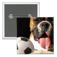 Boxer- und Fußballknopf Anstecknadelbuttons