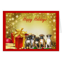 Boxer-Weihnachtskarten-Geschenke