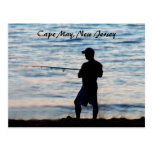 Brandungs-Fischen in Cape May der Postkarte an der