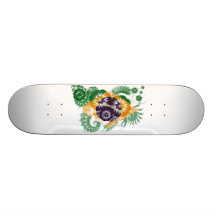 Brasilien-Flagge Bedruckte Skateboarddecks
