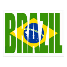 BRASILIEN-Flagge Postkarte