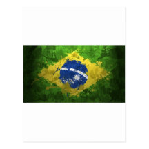 Brasilien-Flagge Postkarte