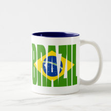 BRASILIEN-Flagge Tee Haferl