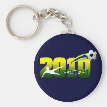 Brasilien-Fußballlogo-Grafikgeschenke 2010 Schlüsselanhänger