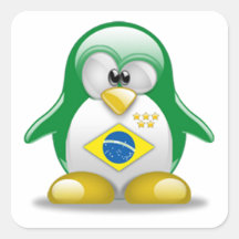 Brasilien Tux Sticker