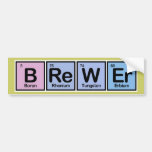 Brauer gemacht von den Elementen Auto Sticker