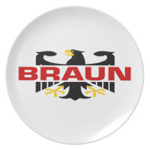 Braun Familienname Flacher Teller