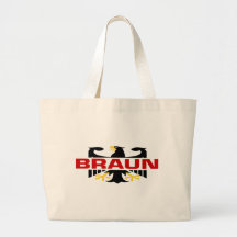 Braun Familienname Leinentaschen