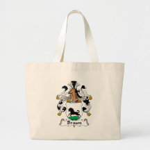 Braun Familienwappen Tasche