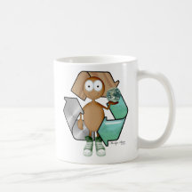Braune Haut des Recyclers Tasse
