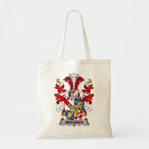 Brauner Familienwappen Tragetasche