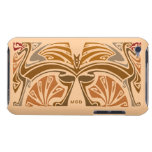 Braunmonogramm nouveau Kunst der Drachen Vintages Barely There iPod Cover