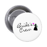 Braut-Crew (Braut-Schwarzes) Anstecknadelbutton