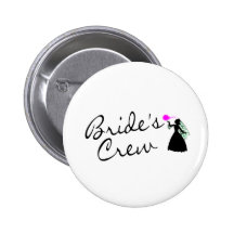 Braut-Crew (Braut-Schwarzes) Anstecknadelbutton