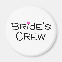Braut-Crew-Rosa-Herz Magnete
