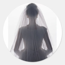 Braut im Hochzeits-Kleid Aufkleber