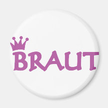 Braut mit Kronenikone Magnete