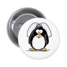 Braut-Pinguin Anstecknadel