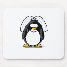 Braut-Pinguin Mousepad