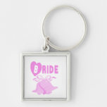 Braut-rosa Herz Keychain Gastgeschenk Hochzeit Schlüsselbänder