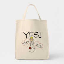 Braut sagt ja T-Shirts und Geschenke Leinentaschen