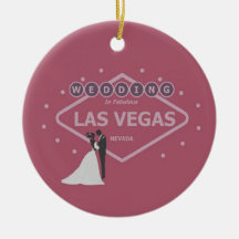 Braut-u. Bräutigam-Hochzeit in Las Vegas-Verzierun Weihnachtsbaum Ornament