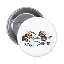 Braut-und Bräutigam-Hochzeit Elope Entlaufen Button