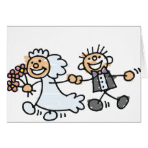 Braut-und Bräutigam-Hochzeit Elope Entlaufen Grußkarten