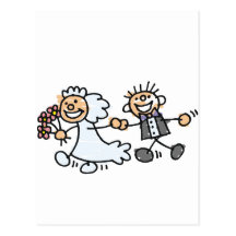 Braut-und Bräutigam-Hochzeit Elope Entlaufen Postkarten
