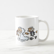 Braut-und Bräutigam-Hochzeit Elope Entlaufen Tassen