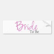 Braut zum zu sein (rosa Skript) Auto Sticker