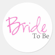 Braut zum zu sein (rosa Skript) Runder Sticker