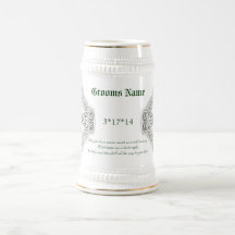 Bräutigam-irischer Segen-keltisches Kreuz Stein Tasse