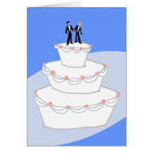 Bräutigame der Hochzeitstorte-zwei Grußkarten