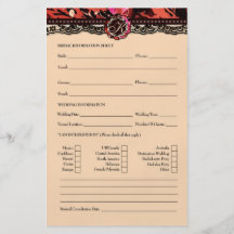 Brautinformations-Karte der wilden Lilien-311 Personalisierte Flyer