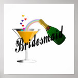 Brautjungfern-Champagne-Toast Posterdrucke