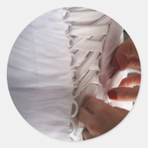 Brautjungfernhandschnüren-Hochzeitskleiderphotogra Runder Aufkleber