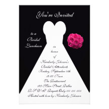 Brautmittagessen-Einladung -- Brautkleid auf Schwa