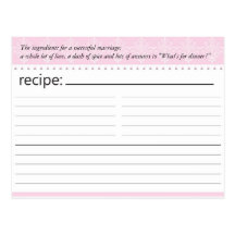 Brautparty-Rezept-Karte Postkarte