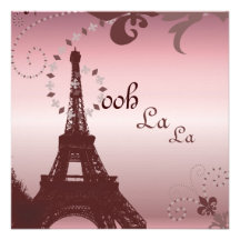 Brautparty-Tee-Party Einladung Paris Vintage