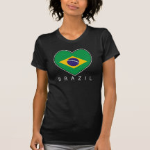 Brazil Heart Soccer T-Shirts