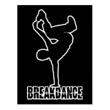 Breakdance kundenspezifische Farbpostkarte