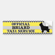 Briard Taxi-Service-Autoaufkleber