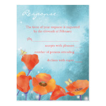 BridalHeaven, das Mohnblume UAWG Karte (4.25x5.6,  Postkarten