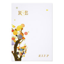 BridalHeaven wunderliches Baum-Monogramm UAWG (3.5 Einladung