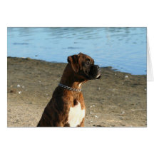 Brindle Boxer-Welpengrußkarte