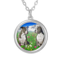 Brindle u. blaue Staffordshire- u. Pitbull-Hunde Personalisierter Schmuck