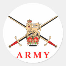 BRITISCHE Armee Runder Sticker
