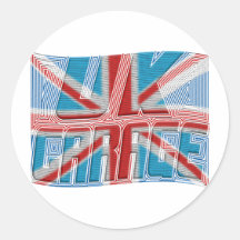 BRITISCHE Garage Runder Aufkleber